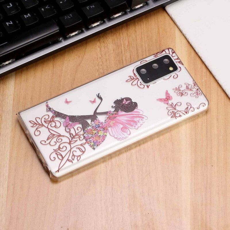 Mobilskal För Samsung Galaxy Note 20 Transparent Blomsterälva