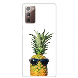 Mobilskal För Samsung Galaxy Note 20 Transparent Glasögon Ananas