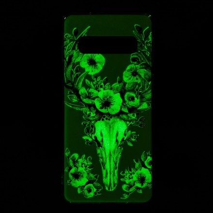 Mobilskal För Samsung Galaxy S10 Fluorescerande Blomälg