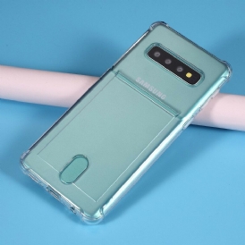 Mobilskal För Samsung Galaxy S10 Transparent Korthållare