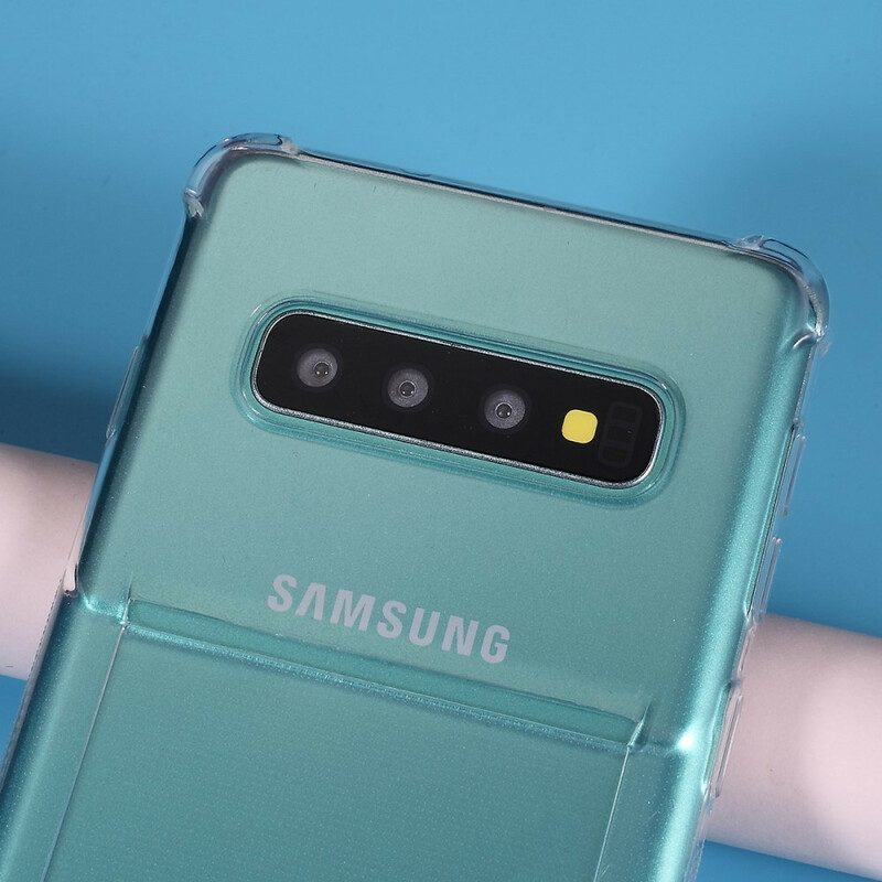 Mobilskal För Samsung Galaxy S10 Transparent Korthållare