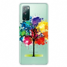 Mobilskal För Samsung Galaxy S20 FE Akvarellträd Transparent