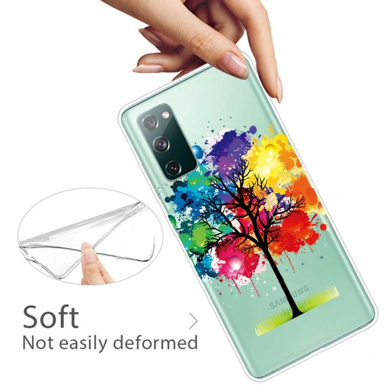 Mobilskal För Samsung Galaxy S20 FE Akvarellträd Transparent