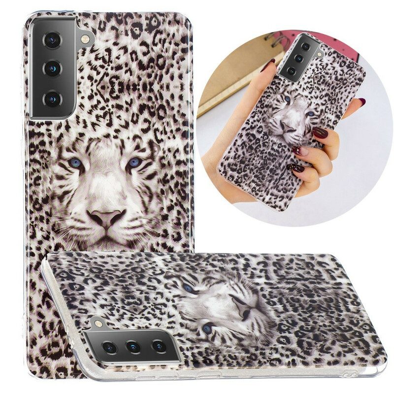 Mobilskal För Samsung Galaxy S21 5G Fluorescerande Leopard