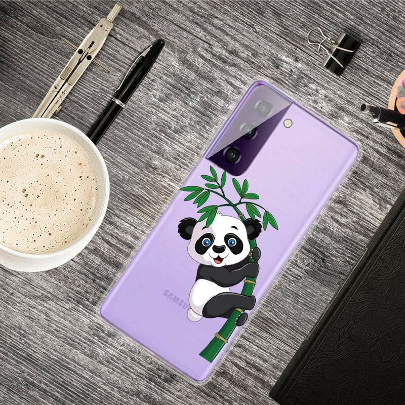 Mobilskal För Samsung Galaxy S21 5G Panda På Bambu