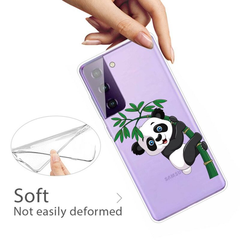 Mobilskal För Samsung Galaxy S21 5G Panda På Bambu