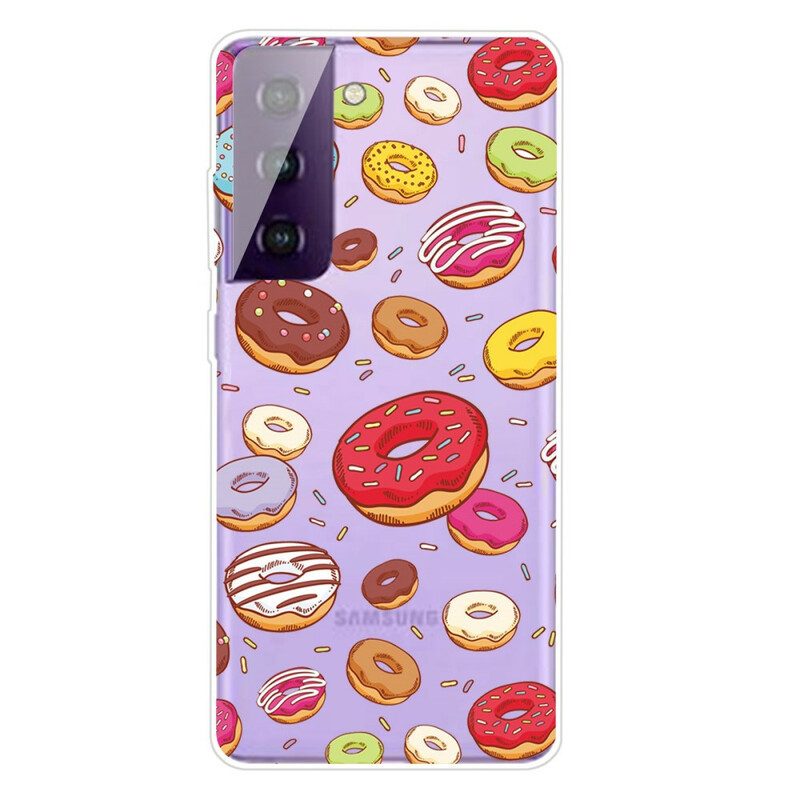 Mobilskal För Samsung Galaxy S21 FE Älskar Donuts