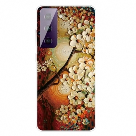 Mobilskal För Samsung Galaxy S21 FE Flexibla Blommor