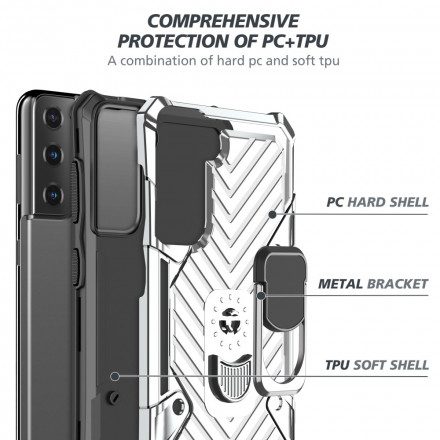 Mobilskal För Samsung Galaxy S21 Plus 5G Lagtagbart Ringstöd