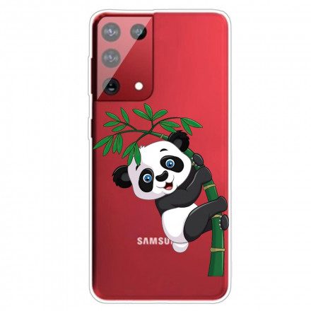 Mobilskal För Samsung Galaxy S21 Ultra 5G Panda På Bambu