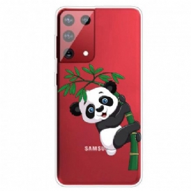 Mobilskal För Samsung Galaxy S21 Ultra 5G Panda På Bambu