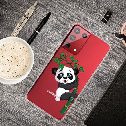 Mobilskal För Samsung Galaxy S21 Ultra 5G Panda På Bambu