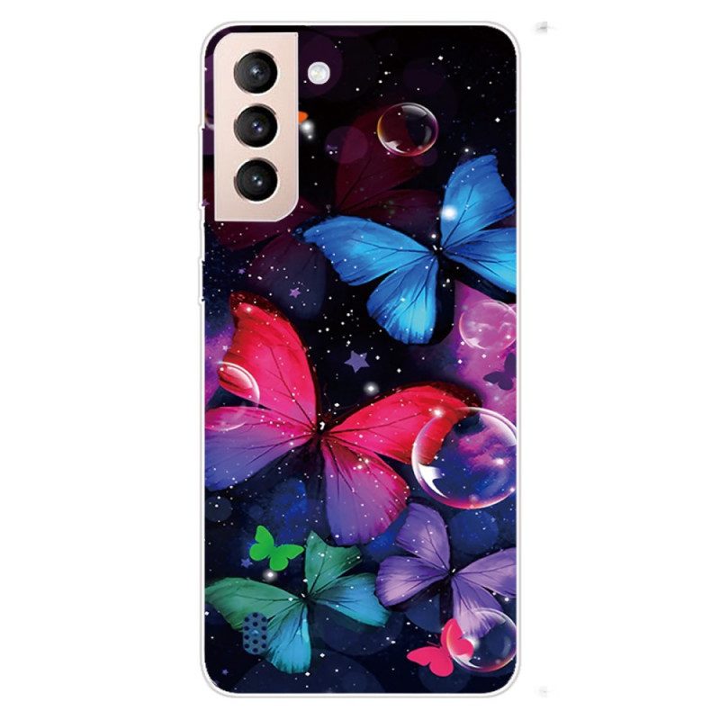 Mobilskal För Samsung Galaxy S22 5G Flexibla Fjärilar
