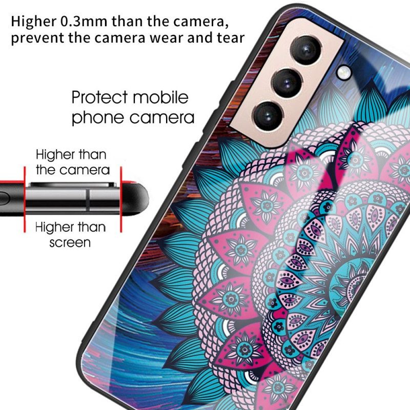 Mobilskal För Samsung Galaxy S22 5G Mandala I Härdat Glas