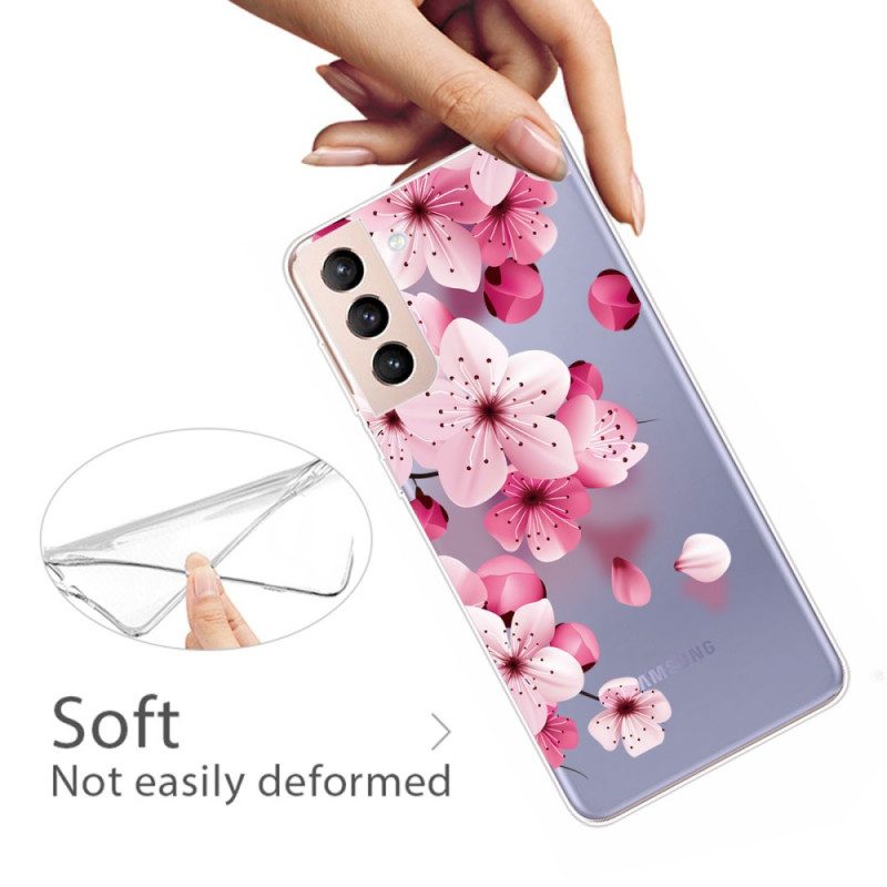Mobilskal För Samsung Galaxy S22 Plus 5G Små Rosa Blommor