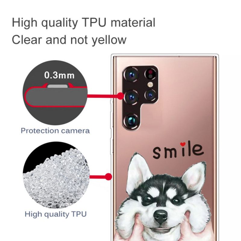Mobilskal För Samsung Galaxy S22 Ultra 5G Smile Dog