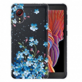 Mobilskal För Samsung Galaxy XCover 5 Blå Blommor