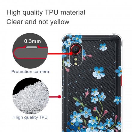 Mobilskal För Samsung Galaxy XCover 5 Blå Blommor