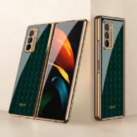 Mobilskal För Samsung Galaxy Z Fold 2 Gkk Vävt Design Härdat Glas
