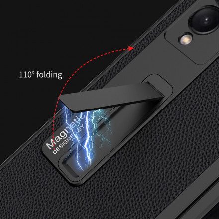 Mobilskal För Samsung Galaxy Z Fold 3 5G Gkk Baksida Vävt Läder