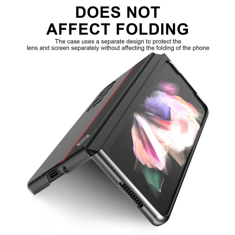 Mobilskal För Samsung Galaxy Z Fold 3 5G Linje Kolfiber Lc.imeeke