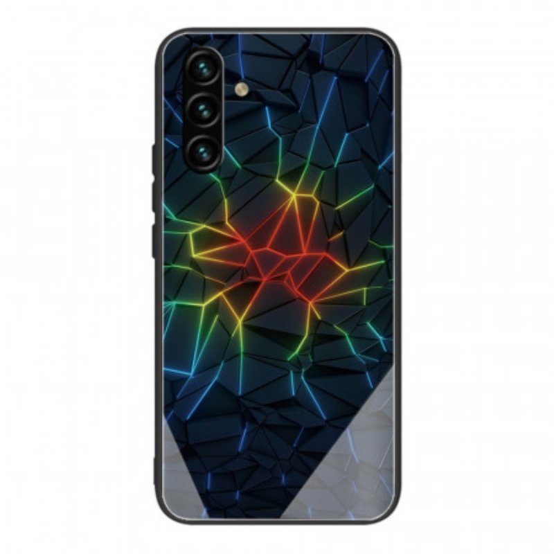 Mobilskal Samsung Galaxy A13 5G / A04s Geometri Härdat Glas