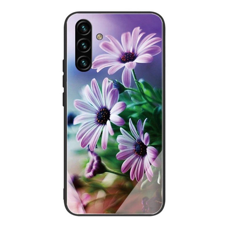 Mobilskal Samsung Galaxy A13 5G / A04s Härdat Glas Blommor