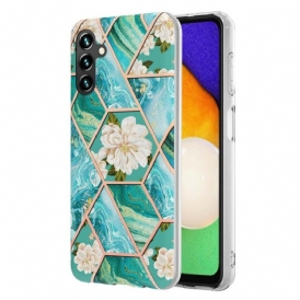 Mobilskal Samsung Galaxy A54 5G Marmorerad Blommig