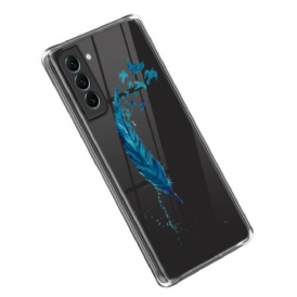 Mobilskal Samsung Galaxy S23 Plus 5G Blå Fjäder