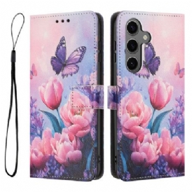 Samsung Galaxy S26 Plus Fjäril Och Rosa Blommor