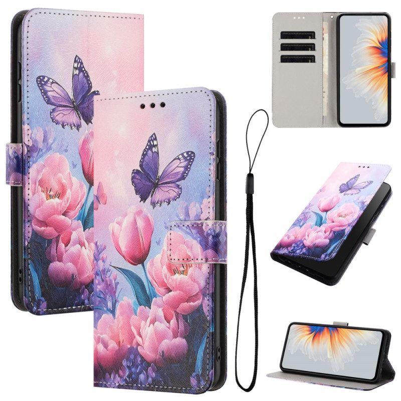 Samsung Galaxy S26 Plus Fjäril Och Rosa Blommor
