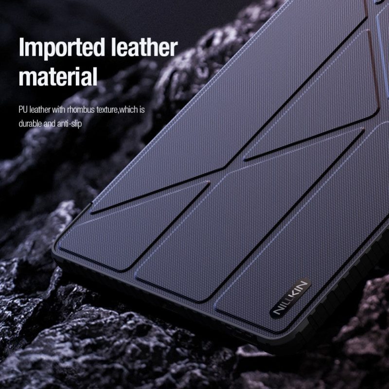 Samsung Galaxy Tab S10 Fe Plus Nillkin-stötfångare Med Origami-stativ Och Glidande Skydd
