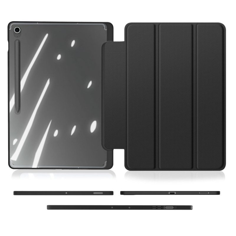 Samsung Galaxy Tab S10 Fe Plus Transparent Baksida Med Tre Paneler