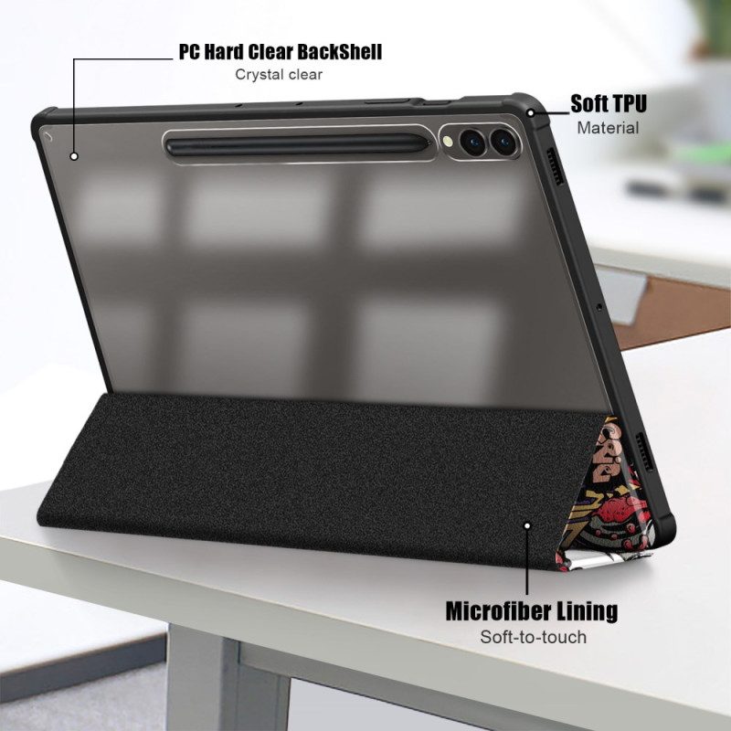 Samsung Galaxy Tab S10 Plus Transparent Baksida Med Graffitimönster