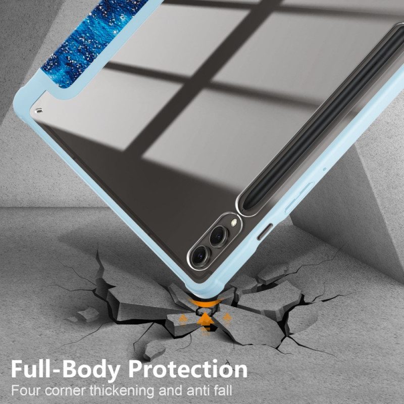 Samsung Galaxy Tab S10 Plus Transparent Baksida Med Vågmönster