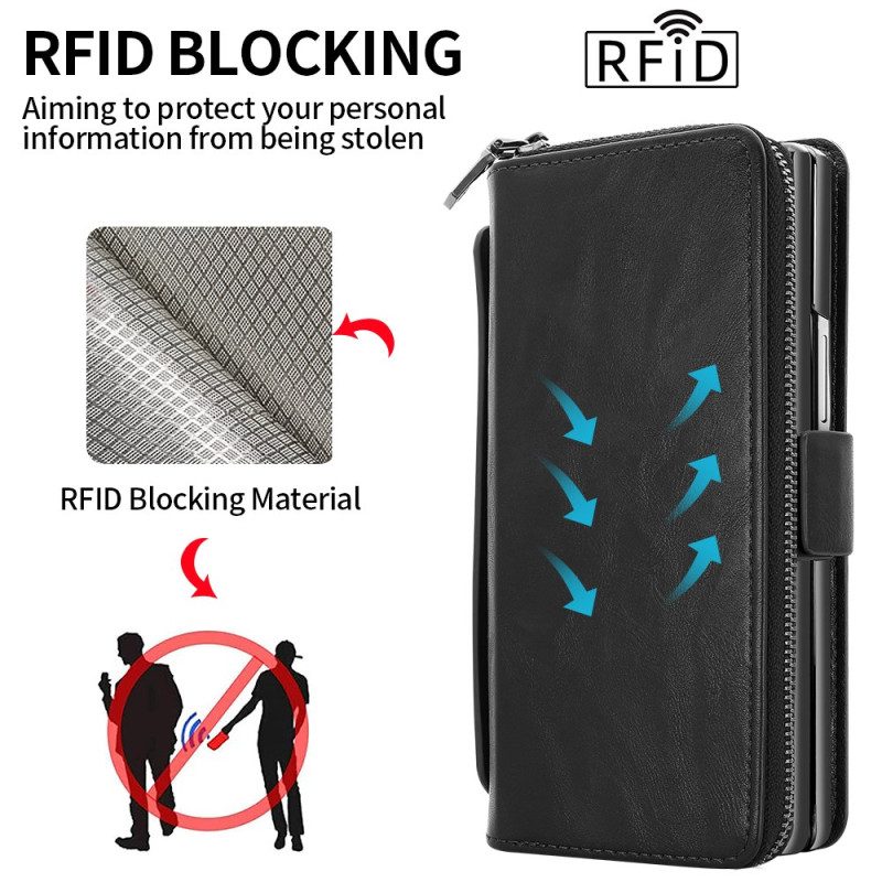 Samsung Galaxy Z Fold 7 Fodral Med Dragkedja Och Rem