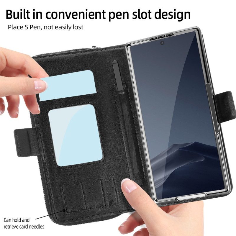 Samsung Galaxy Z Fold 7 Fodral Med Dragkedja Och Rem