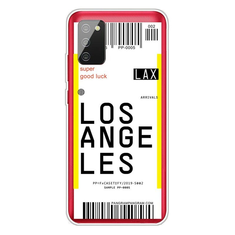 Skal För Samsung Galaxy A02s Boardingkort Till Los Angeles