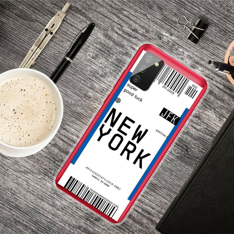 Skal För Samsung Galaxy A02s Boardingkort Till New York