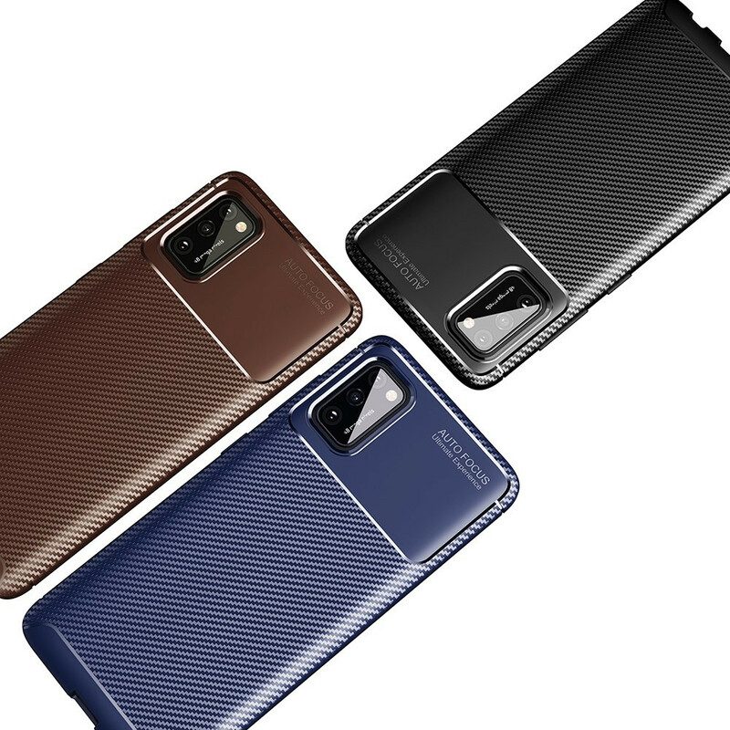 Skal För Samsung Galaxy A02s Flexibel Kolfiberstruktur