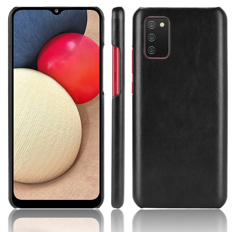 Skal För Samsung Galaxy A02s Lichi-lädereffekt