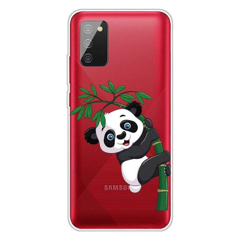 Skal För Samsung Galaxy A02s Sömlös Panda På Bambu