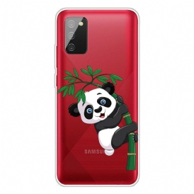 Skal För Samsung Galaxy A02s Sömlös Panda På Bambu