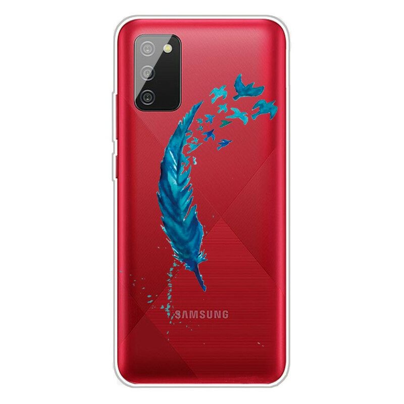 Skal För Samsung Galaxy A02s Vacker Fjäder