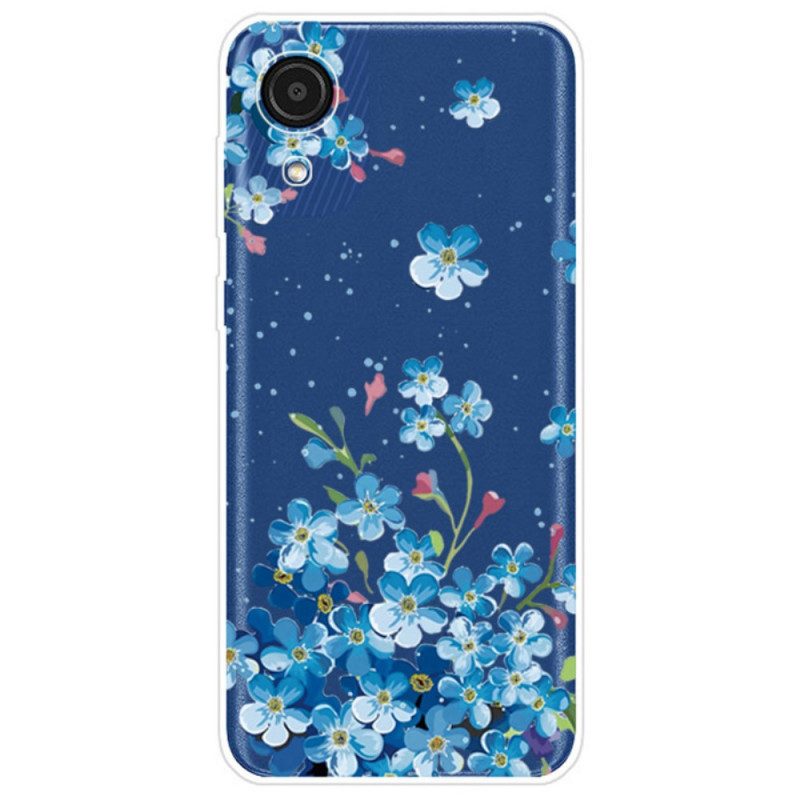 Skal För Samsung Galaxy A03 Core Blå Blommor