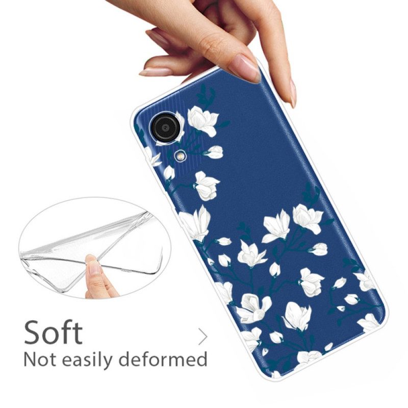 Skal För Samsung Galaxy A03 Core Små Vita Blommor