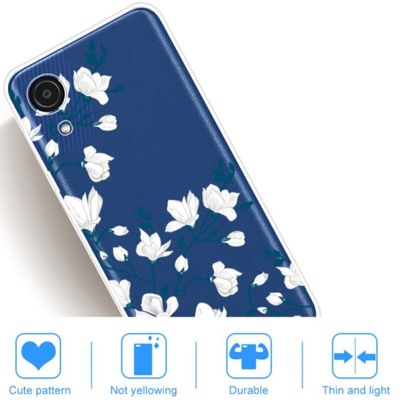 Skal För Samsung Galaxy A03 Core Små Vita Blommor