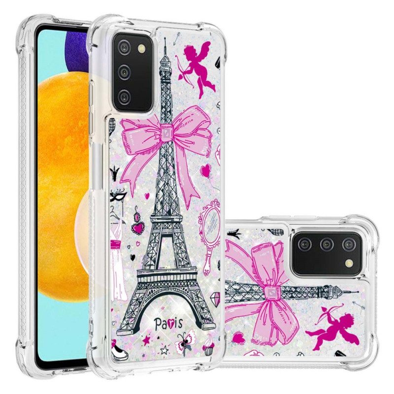 Skal För Samsung Galaxy A03s Eiffeltornet Glitter