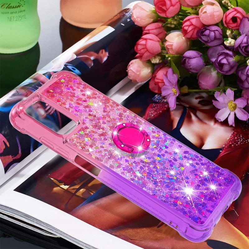 Skal För Samsung Galaxy A03s Glitter Ring-stöd