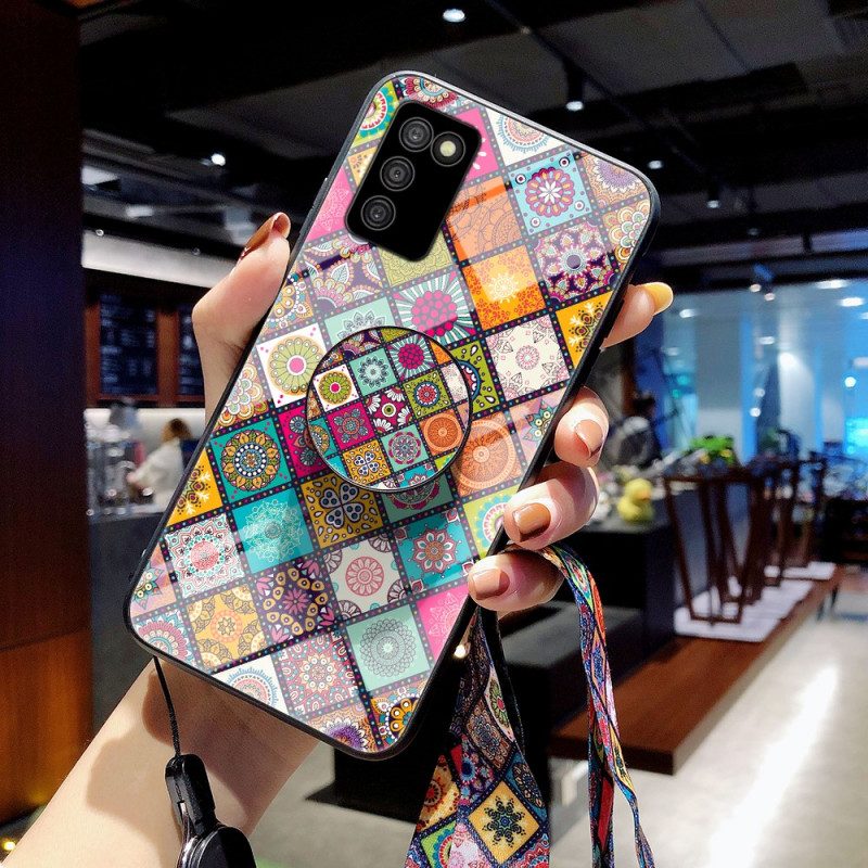 Skal För Samsung Galaxy A03s Magnetisk Patchworkhållare